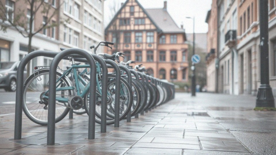 Jakie są lokalizacje parkingów dla rowerów i stacji naprawczych?